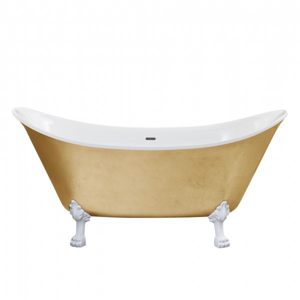 Casa Padrino Luxus Badewanne freistehend Gold Effekt